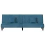 Sofá cama de terciopelo azul de , Sofás - Ref: Foro24-351906, Precio: 245,63 €, Descuento: %