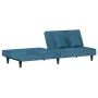 Sofá cama de terciopelo azul de , Sofás - Ref: Foro24-351906, Precio: 245,63 €, Descuento: %
