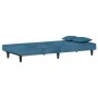Sofá cama de terciopelo azul de , Sofás - Ref: Foro24-351906, Precio: 245,63 €, Descuento: %