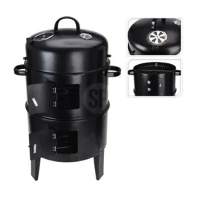 ProGarden Barbacoa de carbón con chimenea y 2 parrillas negro de , Barbacoas - Ref: Foro24-445901, Precio: 82,81 €, Descuento: %