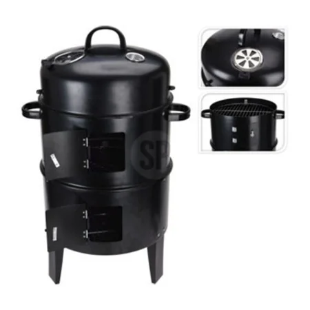 ProGarden Barbacoa de carbón con chimenea y 2 parrillas negro de , Barbacoas - Ref: Foro24-445901, Precio: 82,81 €, Descuento: %