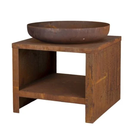 Esschert Design Brasero con almacenaje para leña color oxidado 62 cm de , Chimeneas - Ref: Foro24-444907, Precio: 374,30 €, D...