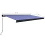 Toldo de carrete manual azul y blanco 500x300 cm de , Toldos - Ref: Foro24-3052710, Precio: 613,06 €, Descuento: %