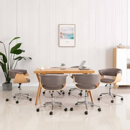 Sillas de comedor giratorias 6 unidades tela color gris taupe de , Sillas de comedor - Ref: Foro24-3054889, Precio: 928,12 €,...