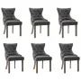 Sillas de comedor 6 unidades tela gris de , Sillas de comedor - Ref: Foro24-3058306, Precio: 918,64 €, Descuento: %