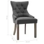 Sillas de comedor 6 unidades tela gris de , Sillas de comedor - Ref: Foro24-3058306, Precio: 918,64 €, Descuento: %