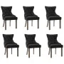 Sillas de comedor 6 unidades tela negras de , Sillas de comedor - Ref: Foro24-3058304, Precio: 977,53 €, Descuento: %