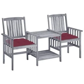 Sillas de jardín con mesita y cojines madera maciza acacia de , Conjuntos de jardín - Ref: Foro24-3061326, Precio: 161,56 €, ...