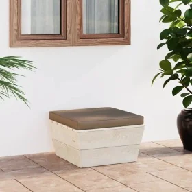Otomana de palets de jardín con cojín madera abeto impregnada von , Modulare Sofas für den Außenbereich - Ref: Foro24-3063380...