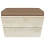 Otomana de palets de jardín con cojín madera abeto impregnada von , Modulare Sofas für den Außenbereich - Ref: Foro24-3063380...
