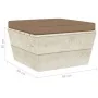 Otomana de palets de jardín con cojín madera abeto impregnada von , Modulare Sofas für den Außenbereich - Ref: Foro24-3063380...