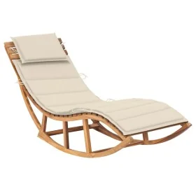 Tumbona mecedora con cojín madera maciza de teca von , Liegen - Ref: Foro24-3063335, Preis: 350,75 €, Rabatt: %