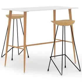 Juego de mesa alta y taburetes de bar de 3 piezas blanco de , muebles para cocinas y comedores - Ref: Foro24-3057836, Precio:...