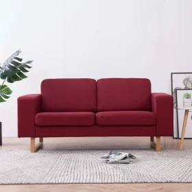 Sofá de 2 plazas de tela color vino tinto de , Sofás - Ref: Foro24-281393, Precio: 387,54 €, Descuento: %