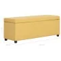 Banco con espacio de almacenaje 116 cm poliéster amarillo de , Bancos para recibidores y almacenamiento - Ref: Foro24-281324,...