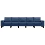 Sofá de 5 plazas de tela azul by , Sofas - Ref: Foro24-287144, Price: 548,61 €, Discount: %