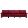 Sofá de 4 plazas de tela color vino tinto de , Sofás - Ref: Foro24-287178, Precio: 456,91 €, Descuento: %
