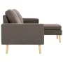 Sofá de 3 plazas con reposapiés de tela gris taupe de , Sofás - Ref: Foro24-288731, Precio: 444,25 €, Descuento: %