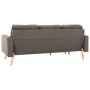 Sofá de 3 plazas con reposapiés de tela gris taupe de , Sofás - Ref: Foro24-288731, Precio: 444,25 €, Descuento: %