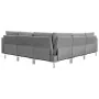 Juego de sofás de 5 piezas tela gris claro by , Sofas - Ref: Foro24-287190, Price: 611,29 €, Discount: %