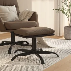 Reposapiés de tela y cuero sintético marrón 60x60x36 cm de , Otomanas - Ref: Foro24-341599, Precio: 35,67 €, Descuento: %