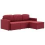 Sofá cama modular de 3 plazas tela color vino tinto de , Sofás - Ref: Foro24-288790, Precio: 453,74 €, Descuento: %