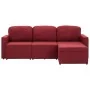 Sofá cama modular de 3 plazas tela color vino tinto de , Sofás - Ref: Foro24-288790, Precio: 453,74 €, Descuento: %
