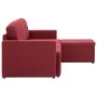 Sofá cama modular de 3 plazas tela color vino tinto de , Sofás - Ref: Foro24-288790, Precio: 453,74 €, Descuento: %