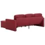 Sofá cama modular de 3 plazas tela color vino tinto de , Sofás - Ref: Foro24-288790, Precio: 453,74 €, Descuento: %