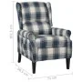 Sillón reclinable de tela azul de , Sillones - Ref: Foro24-329309, Precio: 215,85 €, Descuento: %