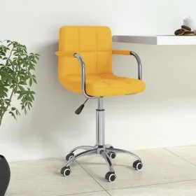 Silla de oficina giratoria de tela amarilla mostaza de , Sillas de oficina - Ref: Foro24-334674, Precio: 100,62 €, Descuento: %