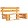 Sofá central palets jardín madera pino impregnada marrón miel von , Modulare Sofas für den Außenbereich - Ref: Foro24-3066523...