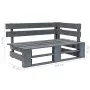 Sofá de jardín esquina de palets madera de pino impregnada gris by , Modular outdoor sofas - Ref: Foro24-3066563, Price: 118,...