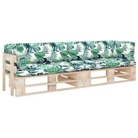 Sofá de palets 2 plazas cojines madera de pino impregnada by , Garden sets - Ref: Foro24-3066684, Price: 250,52 €, Discount: %