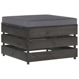 Otomana seccional con cojín madera impregnada gris von , Modulare Sofas für den Außenbereich - Ref: Foro24-3068132, Preis: 64...