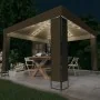 Cenador doble techo y tira luz LED gris taupe 3x3x2,7m 180 g/m² de , Carpas y cenadores - Ref: Foro24-3070303, Precio: 266,76...