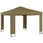 Cenador doble techo y tira luz LED gris taupe 3x3x2,7m 180 g/m² de , Carpas y cenadores - Ref: Foro24-3070303, Precio: 266,76...