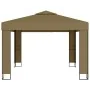 Cenador doble techo y tira luz LED gris taupe 3x3x2,7m 180 g/m² de , Carpas y cenadores - Ref: Foro24-3070303, Precio: 266,76...