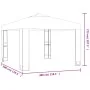 Cenador doble techo y tira luz LED gris taupe 3x3x2,7m 180 g/m² de , Carpas y cenadores - Ref: Foro24-3070303, Precio: 266,76...