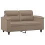 Sofá de 2 plazas con cojines cuero sintético capuchino 120 cm de , Sofás - Ref: Foro24-3200987, Precio: 244,25 €, Descuento: %