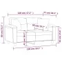 Sofá de 2 plazas con cojines cuero sintético capuchino 120 cm de , Sofás - Ref: Foro24-3200987, Precio: 244,25 €, Descuento: %