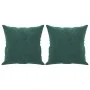 Sofá de 2 plazas con cojines terciopelo verde oscuro 140 cm by , Sofas - Ref: Foro24-3200947, Price: 285,75 €, Discount: %