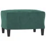 Sillón con taburete terciopelo verde oscuro 60 cm by , Sofas - Ref: Foro24-3201207, Price: 212,73 €, Discount: %