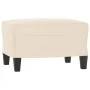 Sillón con taburete tela de microfibra beige 60 cm de , Sofás - Ref: Foro24-3201230, Precio: 207,72 €, Descuento: %