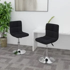 Sillas de comedor giratorias 2 unidades tela negro de , Sillas de comedor - Ref: Foro24-334215, Precio: 113,66 €, Descuento: %