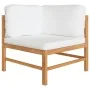 Set de muebles de jardín 7 pzas madera de teca y cojines crema de , Conjuntos de jardín - Ref: Foro24-3087204, Precio: 917,48...