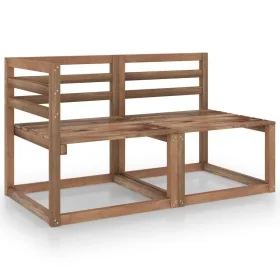 Set de muebles de jardín 2 pzas madera pino impregnada marrón von , Modulare Sofas für den Außenbereich - Ref: Foro24-316194,...