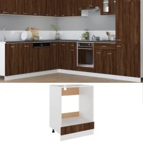 Armario de horno madera ingeniería roble ahumado 60x46x81,5 cm de , Armarios de cocina - Ref: Foro24-825836, Precio: 62,73 €,...