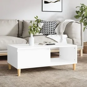 Mesa de centro madera contrachapada blanco 90x50x36,5 cm by , Coffee table - Ref: Foro24-821044, Price: 72,76 €, Discount: %