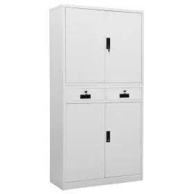 Armario de oficina de acero gris claro 90x40x180 cm de , Taquillas y armarios de almacenamiento - Ref: Foro24-336418, Precio:...